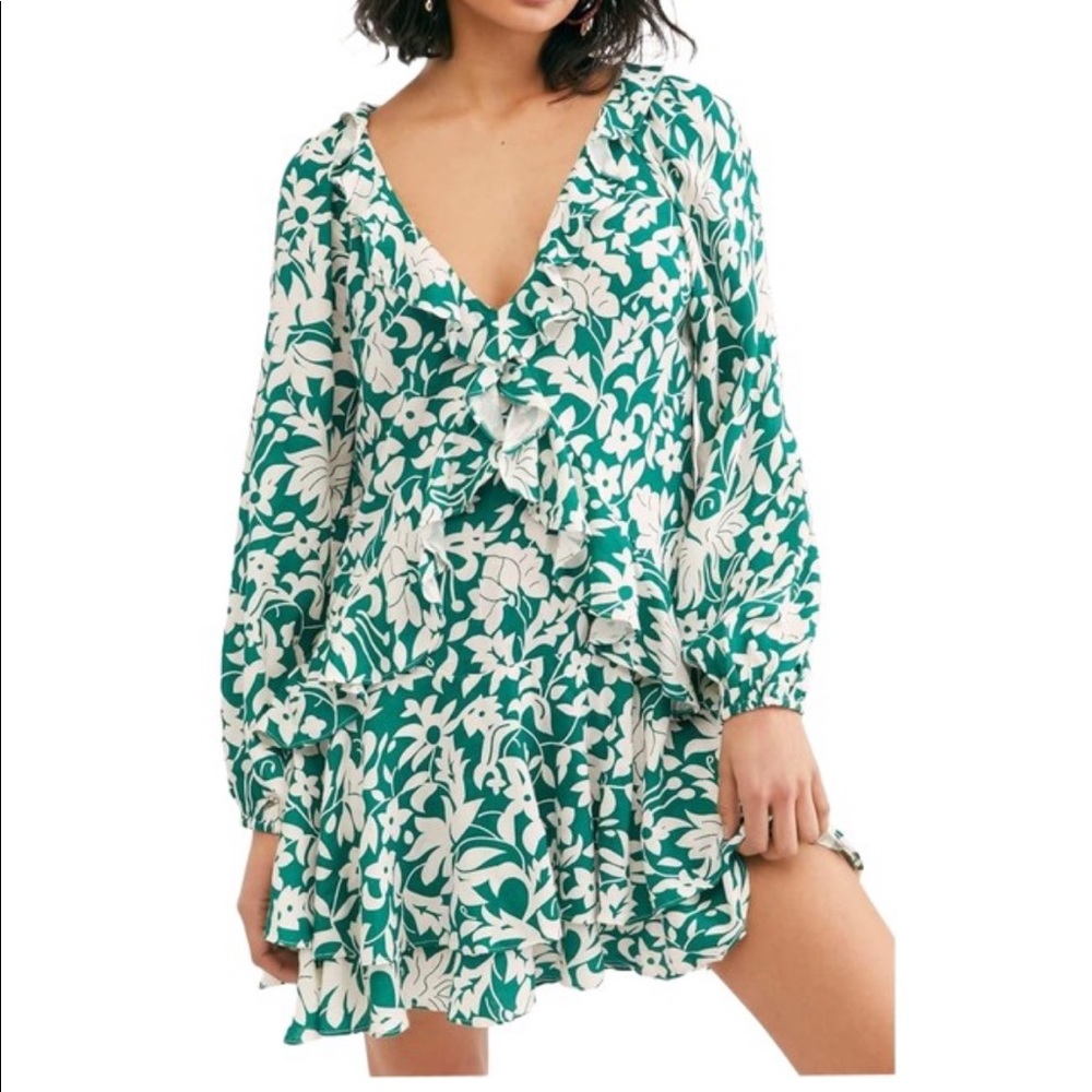 Free People Ruffle Minidress NWOT